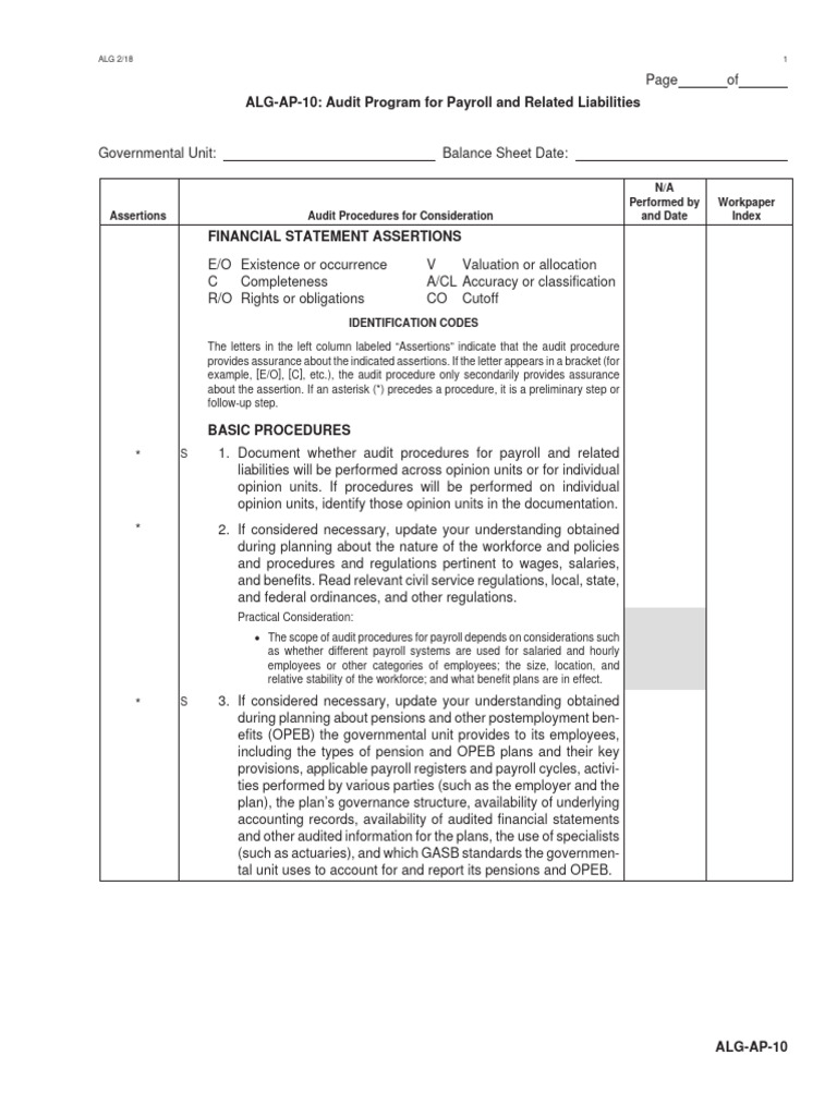 ALGP18 AP 10 Revised | PDF | Pension | Expense