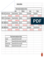 Horario Clases 1 Semestrs