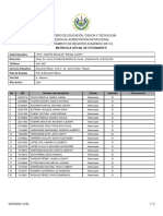 Matriculas Secciones