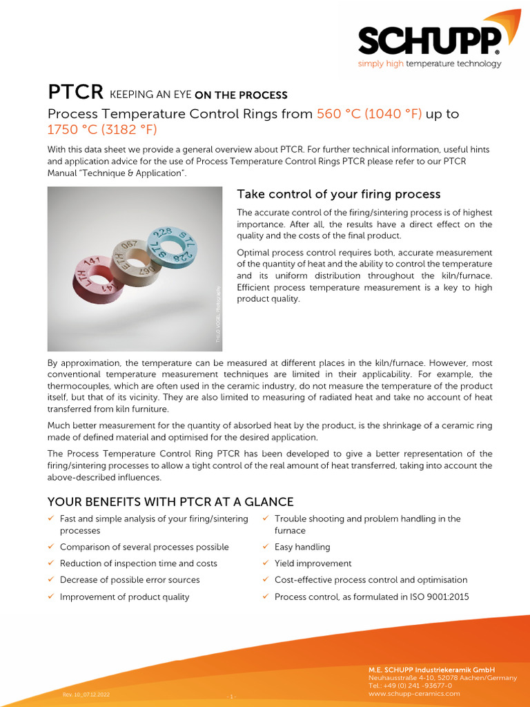 PTCR: Process Temperature Control Rings | PDF | Heat | Temperature