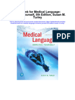 Test Bank For Medical Language Immerse Yourself 5Th Edition Susan M Turley Full Chapter PDF