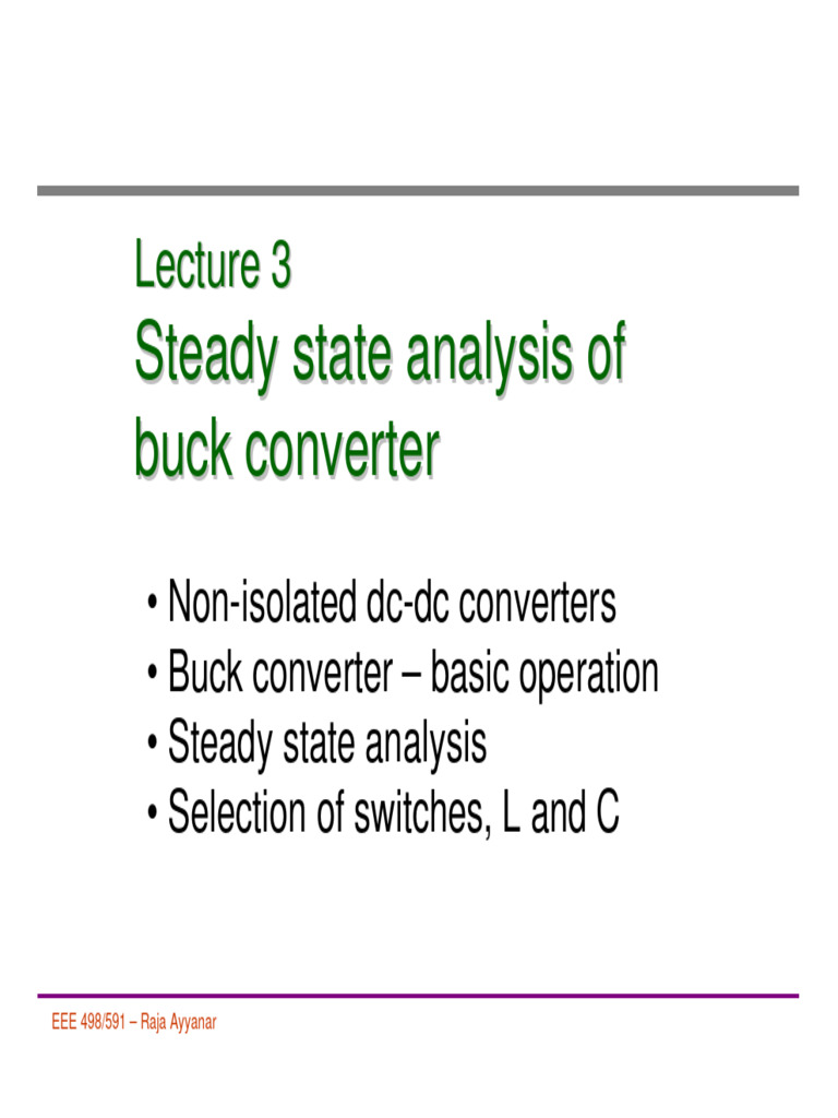 Lecture 3 Buck Converter | PDF | Electrical Engineering | Electronic ...