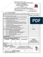 Corrected Enclosure No. 5 Presentation Portfolio Assessment Scoring Sheet