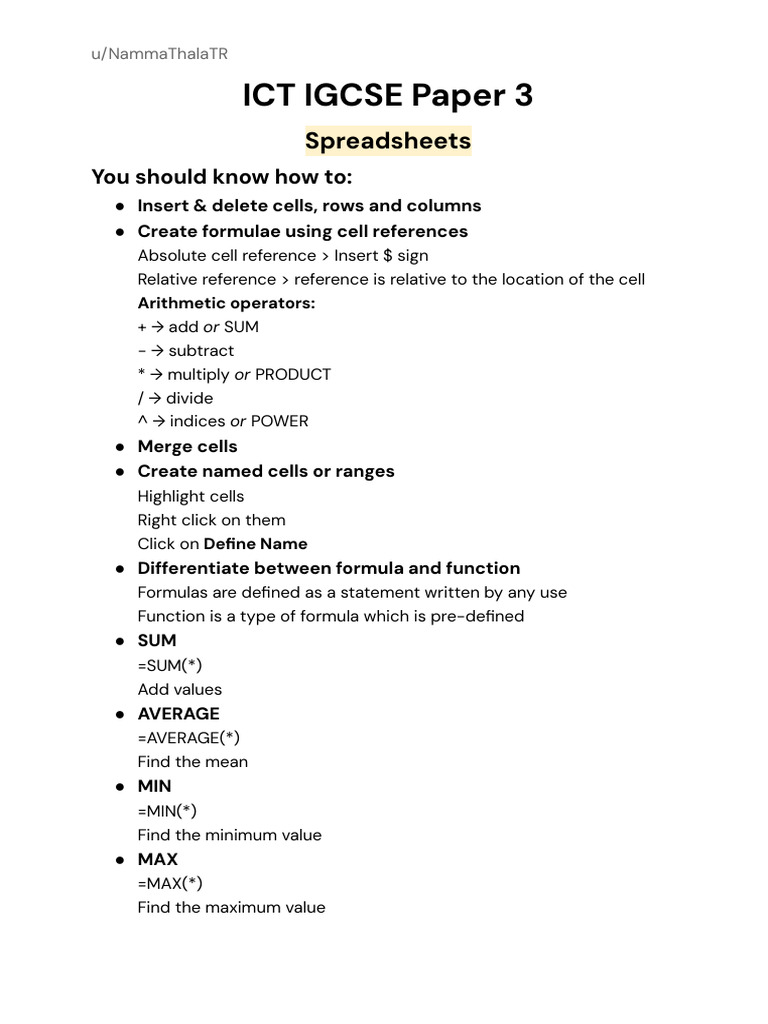 Paper 3 - Revision Notes | PDF | Html | Computer Programming