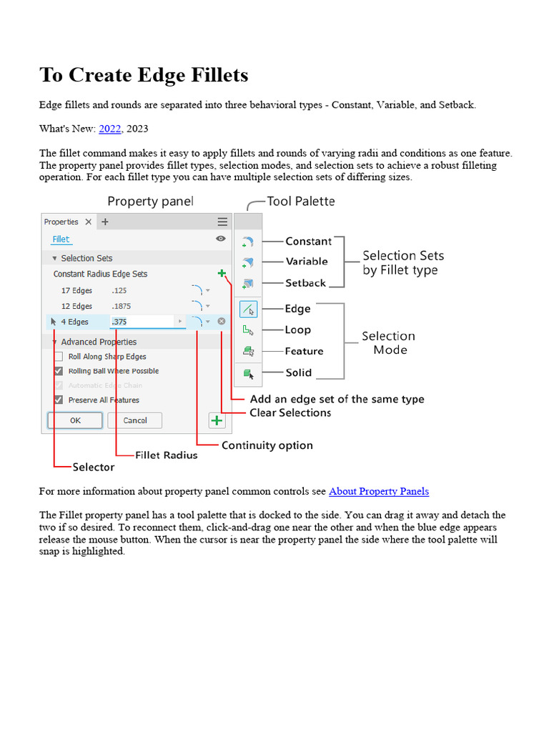 Automatic Edge Fillet Creation Guide | PDF | Computing