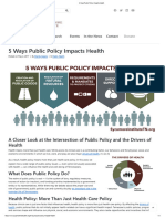 5 Ways Public Policy Impacts Health