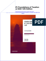 Dwnload Full Foundations of Taxation Law 2020 12Th Edition PDF