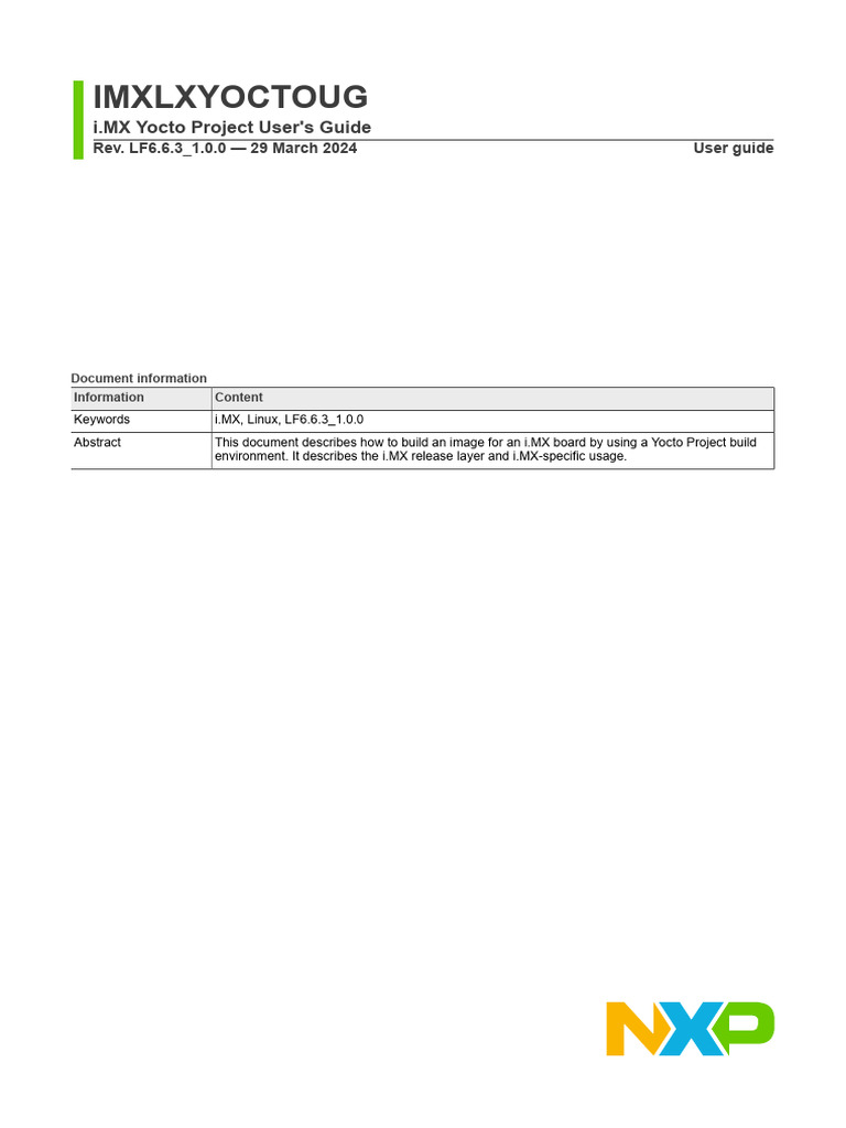 I.Mx Yocto Project User’S Guide – EEJIOQ