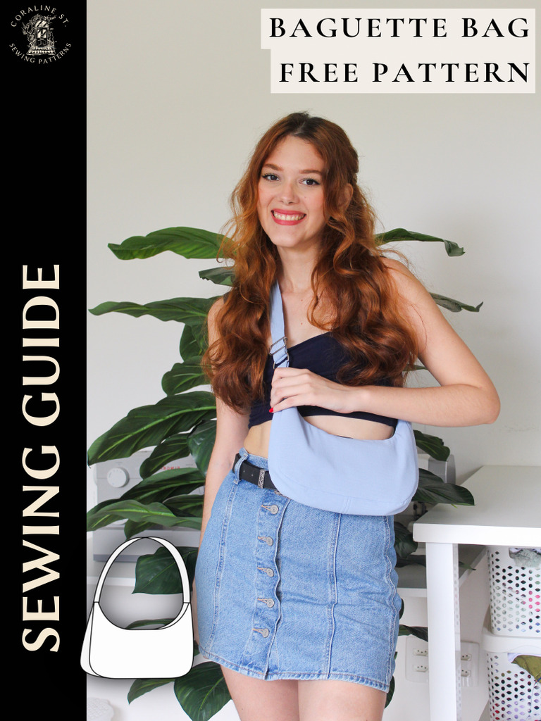 Free Baguette Bag Sewing Pattern | PDF | Textiles | Sewing