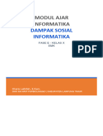 MODUL AJAR INFORMATIKA 4 - DAMPAK SOSIAL INFORMATIKA Kharis