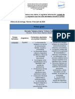 Dosificacion de Contenidos Hasta El 2do Trimestre