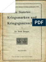 [Erich Stenger] - Die Deutschen Kriegsmarken Und Ganzsachen (1919) [Philately Germany Stamps]