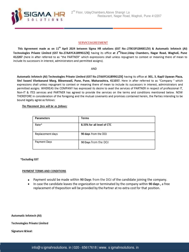 Automatic Info Tech Agreement | PDF | Business Law | Civil Law (Legal ...