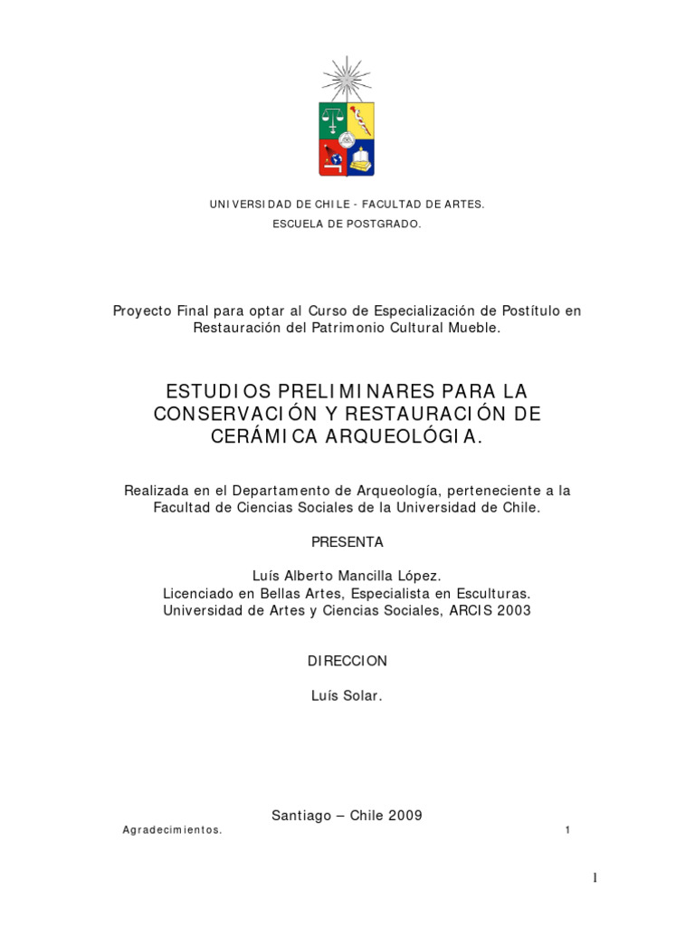 Conservaci n y resturaci n de cer mica arqueolog a 1 38 pdf