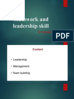 Teamwork and Leadership Skill