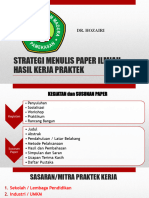 Strategi Menulis Paper Ilmiah Hasil Kerja Praktek