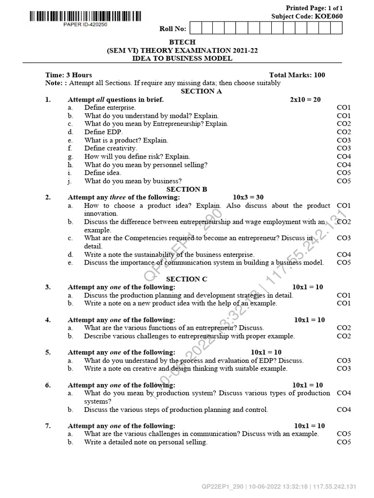Idea to business model koe060 pdf entrepreneurship business model