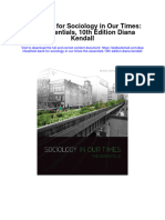 Test Bank For Sociology in Our Times The Essentials 10Th Edition Diana Kendall Full Chapter PDF