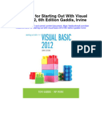 Test Bank For Starting Out With Visual Basic 2012 6Th Edition Gaddis Irvine Full Chapter PDF