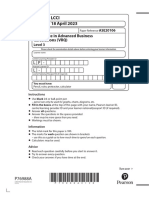 P76988 LCCI Certificate in Advance Business Calculations ASE20106 QP