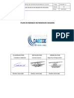 Plan de Manejo de Residuos Sólidos