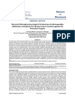 Network Ethnopharmacological Evaluation of Ashwagandha (Withania Somnifera) For Breast Cancer Activity Against Its Potential Targets