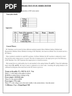 Brake Test DC Series Motor