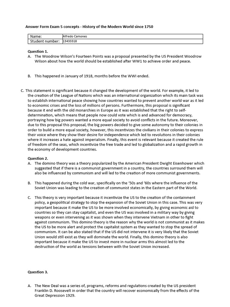 Answer Form