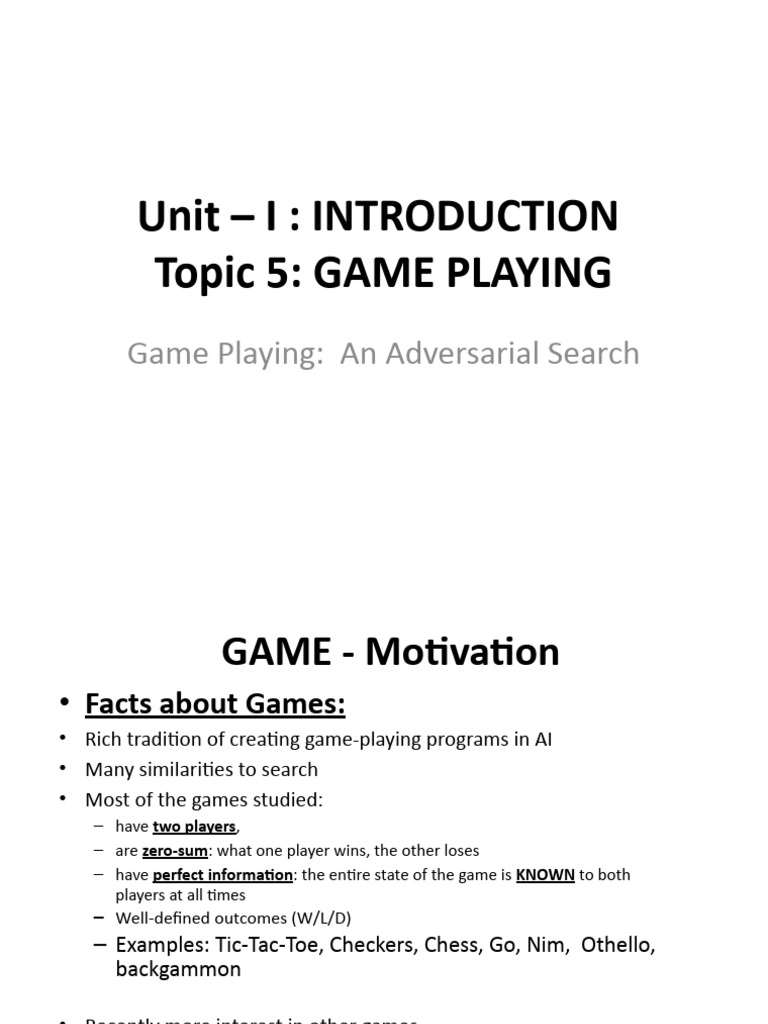 AI Game Strategy Basics | PDF | Artificial Intelligence | Intelligence ...