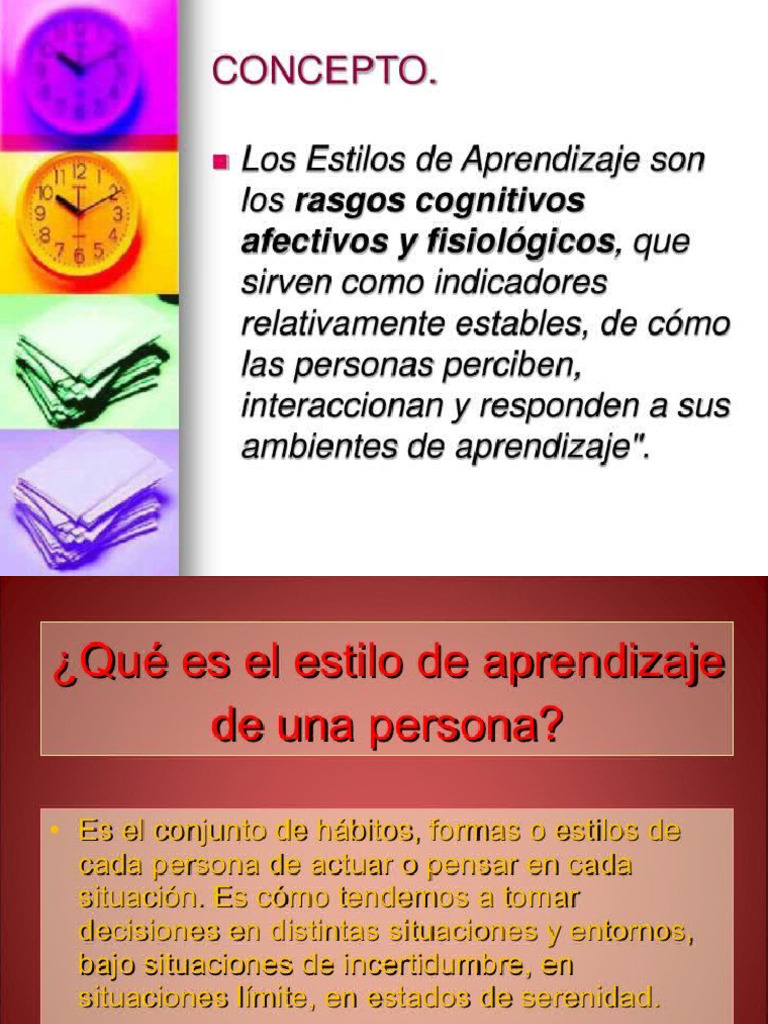 ESTILOS DE APRENDIZAJE Procesos Cognitivos | PDF