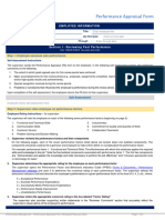 Performance Appraisal Form