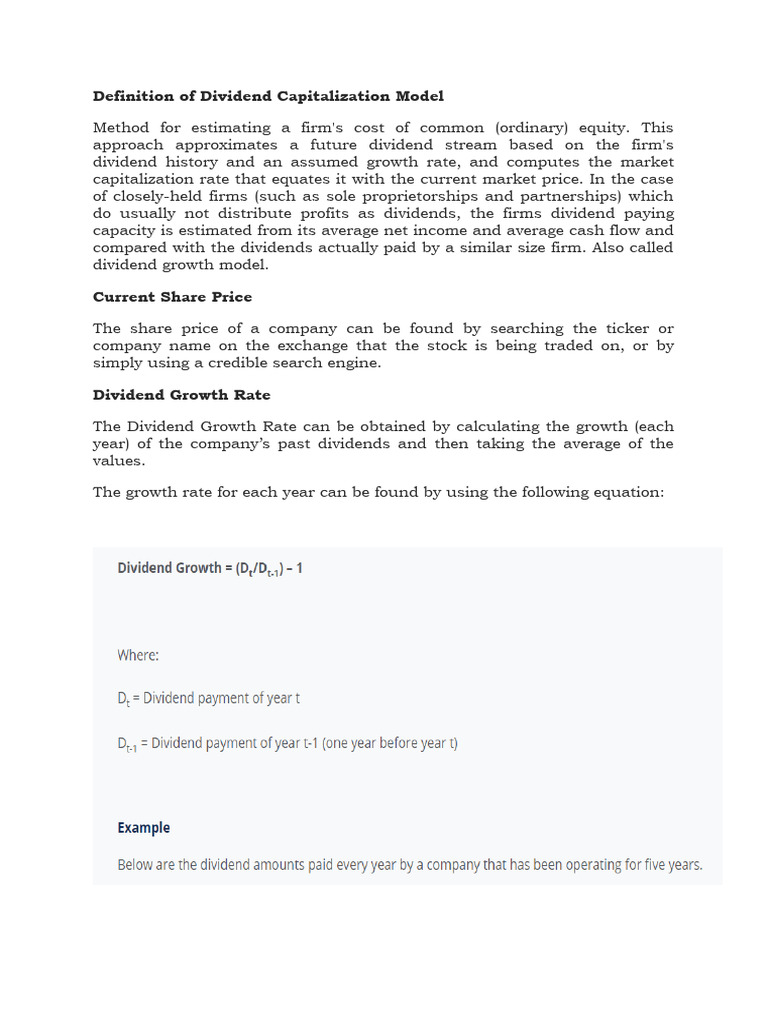 Understanding Dividend Recapitalization | PDF | Dividend | Stocks