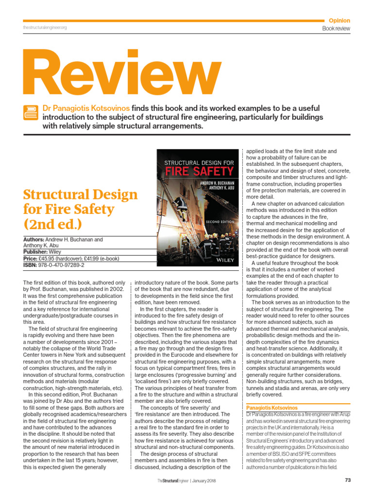 Review: Structural Design For Fire Safety (2nd Ed.) | PDF | Books ...