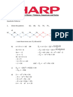 Worksheet 11 Memo - Patterns Sequences and Series