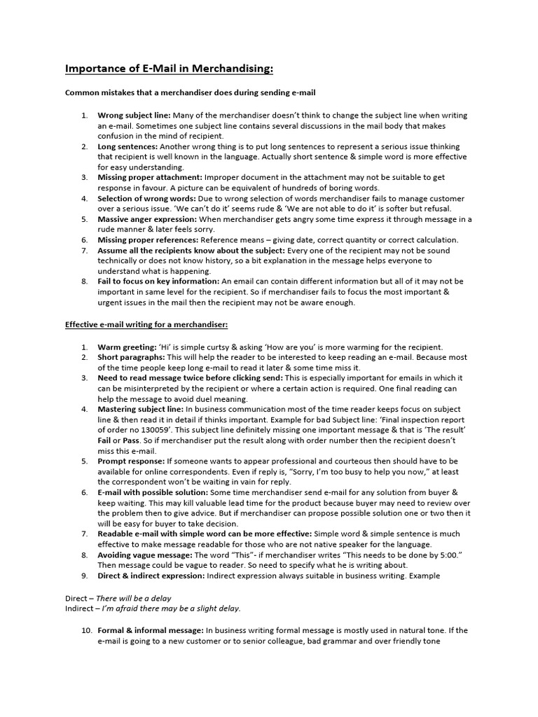 E-Mail Wrting Techniques | PDF | Communication | Information