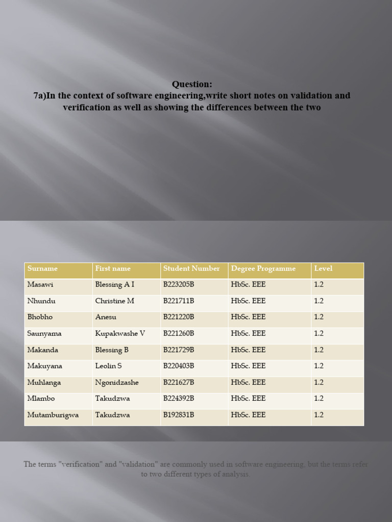 Verification vs. Validation in Software Engineering | PDF | Software ...