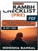 English Pre Aarambh Checklist by Nimisha Mam 19 Oct 2023