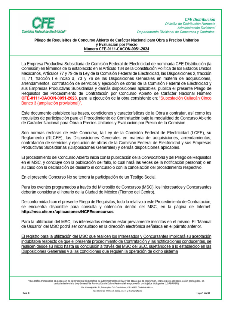 Pliego 0051 | PDF | Contabilidad | México
