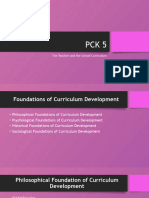 Philosophical Foundation of Curriculum Development