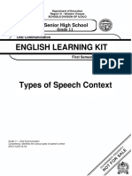W5 - Types of Speech Context