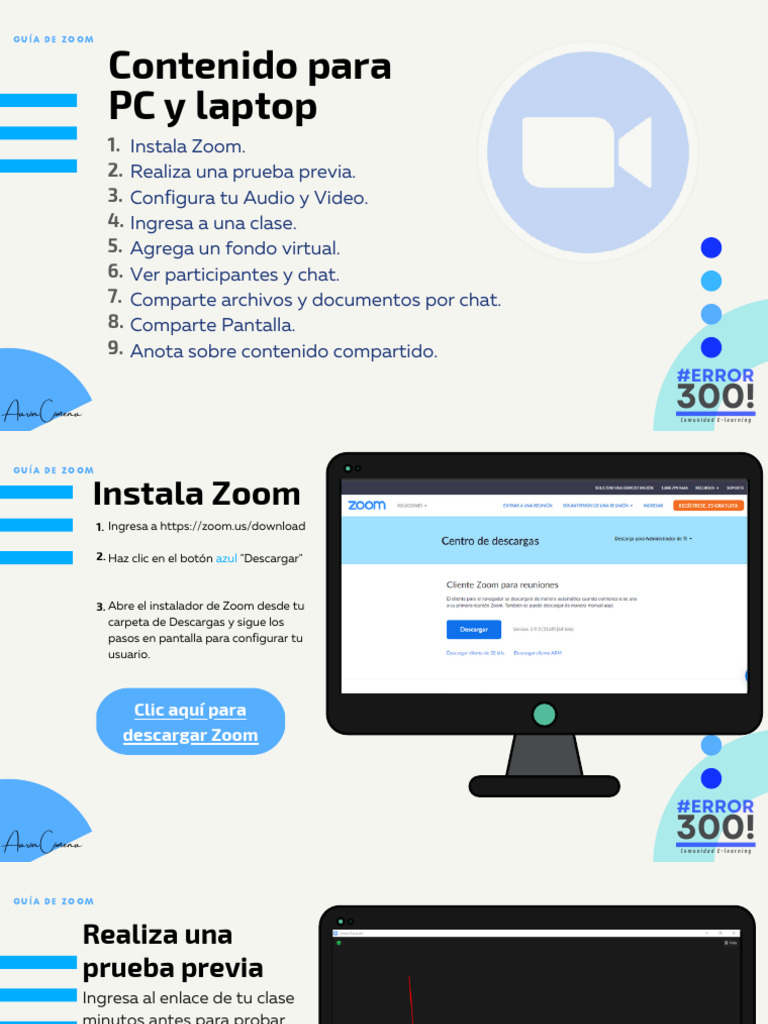 Guía Completa de Zoom para E-learning | PDF | Chat en linea | ciberespacio