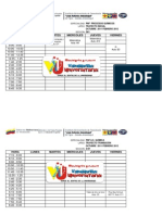 Horaros Png Ing y Lic Quimica (Nuevo Ingreso y Presecucion 2011)