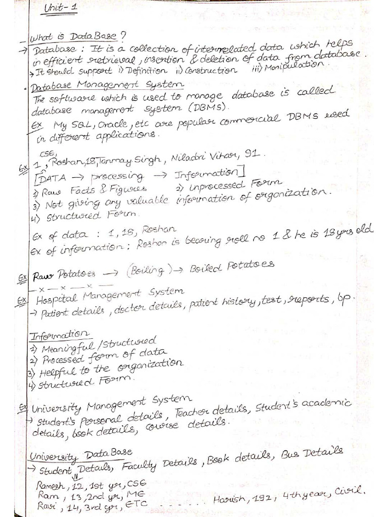 DBE U1 Notes (1st Part) | PDF