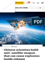 Chinese Scientists Build Anti-Satellite Weapon TH