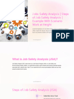 Jobs Safety Analysis or Steps of Job Safety Analysis or Example With Scenario Work at Height