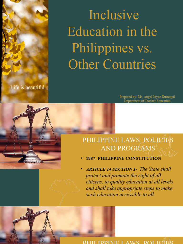 Inclusive Education in the Philippines | PDF | Disability | Inclusion ...
