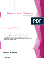Introduction of Marketing