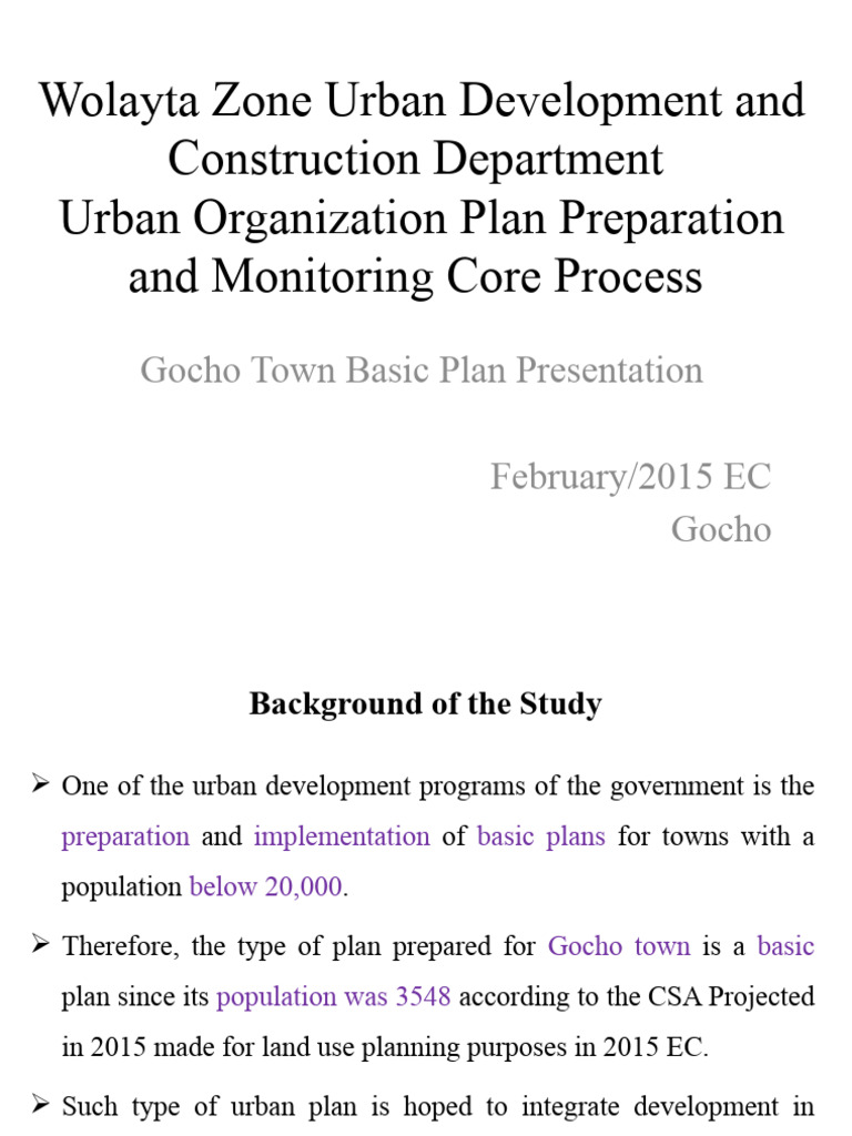 Gocho Town Urban Development Plan | PDF | Wound | Urban Planning