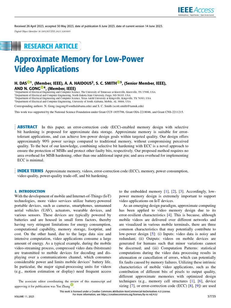 2.approximate Memory For Low-Power Video Applications | PDF | Internet ...