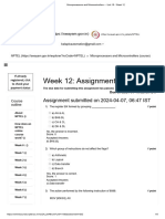 Microprocessors and Microcontrollers - - Unit 15 - Week 12